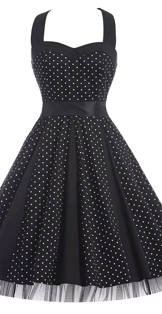 Women Vintage 1950s Halter Cocktail Party Swing Dr